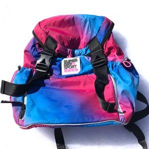 Superdry Sport Backpack Women's Pink Ombre Lightweight Adjustable Straps